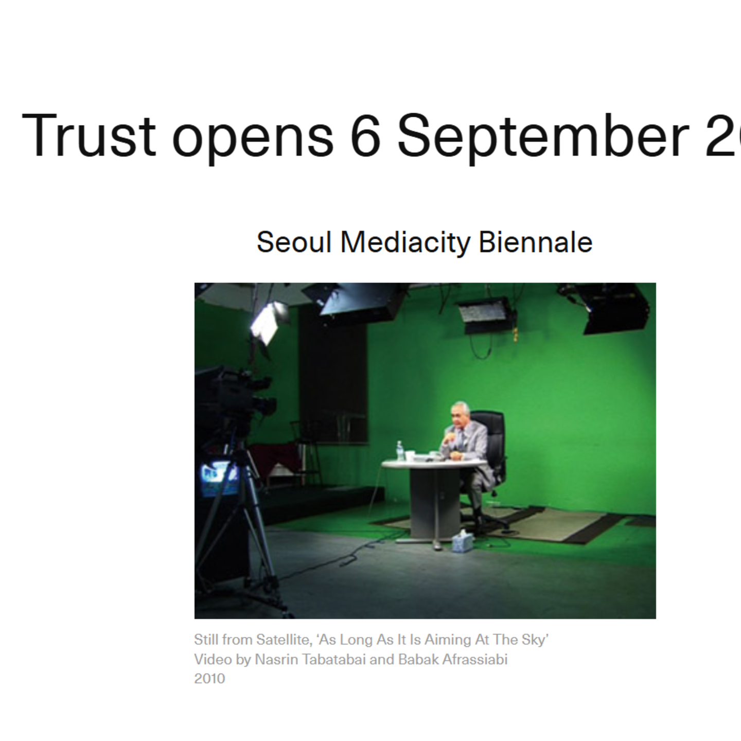 Mediacity Seoul 2010 Press opening, Opening ceremony